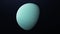 Neptune, planet of the solar system, rotating among endless stars, galaxy and celestial bodies concept. Animation