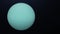 Neptune, planet of the solar system, rotating among endless stars, galaxy and celestial bodies concept. Animation