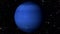 Neptune Rotating on a Moving Star Background. Loopable