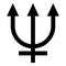 Neptune symbol icon black color illustration flat style simple image