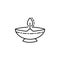 Ner Tamid icon. Element of Jewish icon for mobile concept and web apps. Thin line Ner Tamid icon can be used for web and mobile