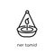 Ner Tamid icon. Trendy modern flat linear vector Ner Tamid icon