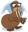 Nerd Cartoon Walrus