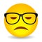 Nerd emoji with glasses