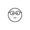 Nerd Face Emoji line icon