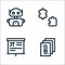 Nerd line icons. linear set. quality vector line set such as poker cards, presentation, puzzle piece