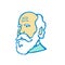 Nerdy Charles Darwin Doodle Mascot