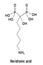 Neridronic acid drug molecule. Skeletal formula. Chemical structure