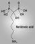 Neridronic acid drug molecule. Skeletal formula. Chemical structure