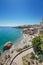 Nerja beach, famous touristic town in costa del sol, MÃ¡laga, Andalusia, Spain.