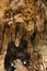 Nerja cave formations. Stalactites and stalagmites