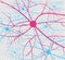 Nerve cells of the human. Strand molecule structure. Genetic and chemical compounds