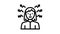 nerves mother woman line icon animation