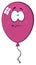 Nervous Bright Violet Balloon Cartoon Mascot Character
