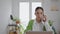 Nervous businesswoman talking phone at remote workplace closeup. Angry lady call