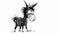 Nervous Donkey Cartoon: Ink Frazzled