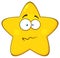 Nervous Yellow Star Cartoon Emoji Face Character With Confused Expression
