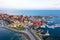 Nessebar city aerial view