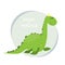Nessie the Monster. Flat vector illustration. Loch Ness Monster on white background