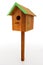 Nest box birdhouse on white