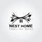 Nest Home Logo Design Template. Nest Property Logo.