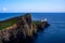 Nest Point lighthouse in Island of Skye at blue hour , Scotland landscape