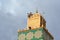 Nest of storks on minaret at Sidi El Ghamli Mosque in Settat. Morocco