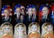 Nested dolls depicting Russian President Vladimir Putin and US President Donald Trump on the souvenir counter in Moscow