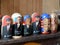 Nested dolls with the image of Vladimir Lenin, Vladimir Putin, Donald Trump and Marilyn Monroe on the counter of souvenirs.