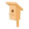 Nesting box icon, cartoon style