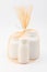 Net bag container group of white medicine bottle