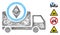 Net Ethereum Delivery Truck Vector Mesh