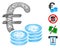 Net Euro Coins Vector Mesh