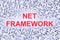 NET FRAMEWORK concept scattered binary code 3D