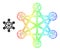 Net Network Links Mesh Icon with Spectrum Gradient