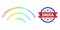 Net Radio Transmission Mesh Icon with Rainbow Gradient and Grunge Bicolor India Watermark