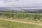 Net texture of hail protections at fruit tree plantation near Mt. Pisa, Otago, New Zealand