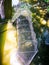 Net tube fishing trap in shallow canal water in rural of Thailand.