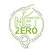 Net zero CO2 neutral green decorative label