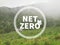 Net zero concept with nature background.