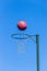 Netball Hoop Ball Blue Sky Outdoors