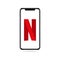 Netflix app logo icon on iphone screen