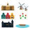 Netherland flat icons design travel.