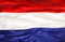 Netherland national flag with waving fabric