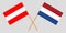 Netherlands and Austria. The Netherlandish and Austrian flags. Official proportion. Correct colors. Vector