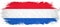 Netherlands background pattern template - Abstract brushstroke paint brush splash in the colors of dutch flag, isolated on white