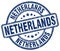 Netherlands blue grunge round vintage stamp