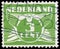 NETHERLANDS - CIRCA 1926: A stamp printed in Netherlands, shows the value of a postage stamp and image of a Flying dove, without