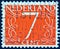 NETHERLANDS - CIRCA 1946: A stamp printed in the Netherlands shows it`s value of 7 cent, circa 1946.