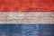 Netherlands dutch flag painted on a walll, background, texture